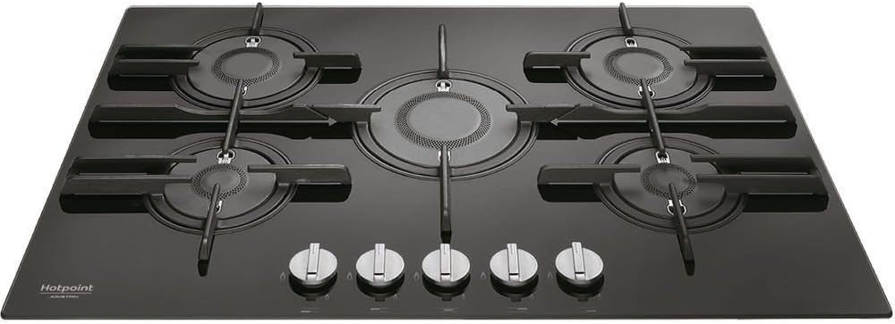 Hotpoint, Płyta grzewcza, 75 cm, Czarny, funkcja grilla