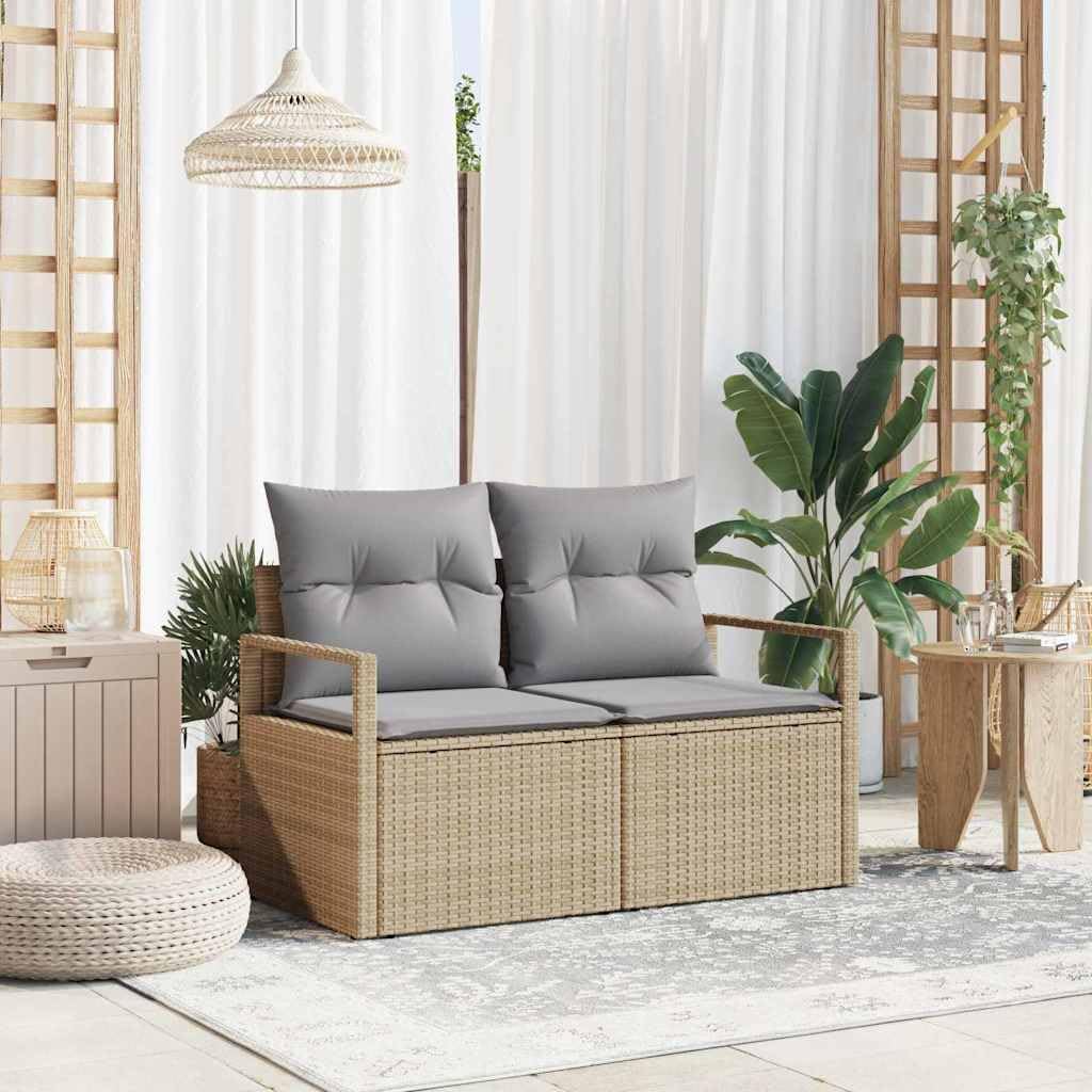 Sofa, Tonture, 120 x 62 x 69 cm, Biały/Beżowy, polirattan, modułowa konstrukcja, odporność na warunki atmosferyczne, ochrona UV