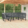 Sofa, Tonture, 110 kg, 62 x 62 x 68 cm, Czarny/Szary, stal malowana proszkowo, modułowa konstrukcja, odporność na warunki atmosferyczne