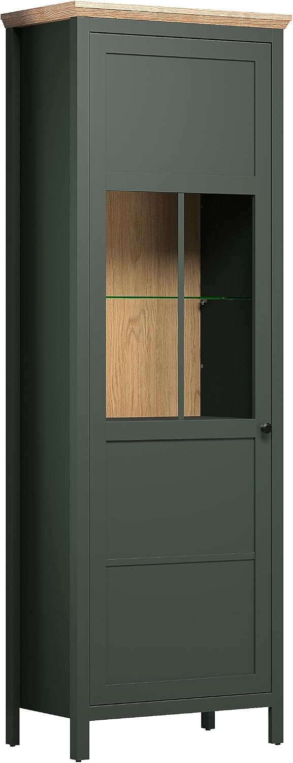 Witryny szklane, trendteam smart living, 69 x 198 x 39 cm, Brązowy, miejsce do przechowywania, 2 szuflad