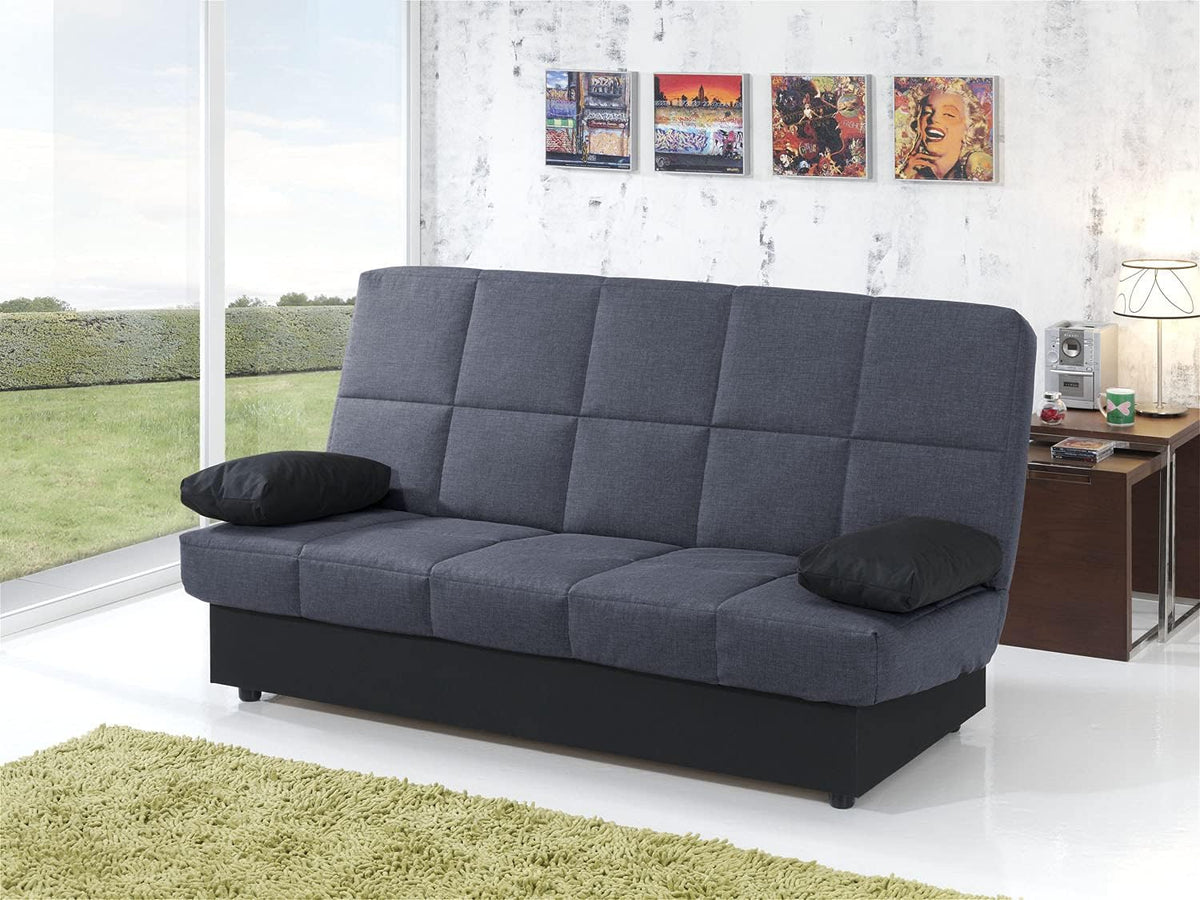 MUEBLIX.COM, Sofa, 190x130 cm, Antracytowy