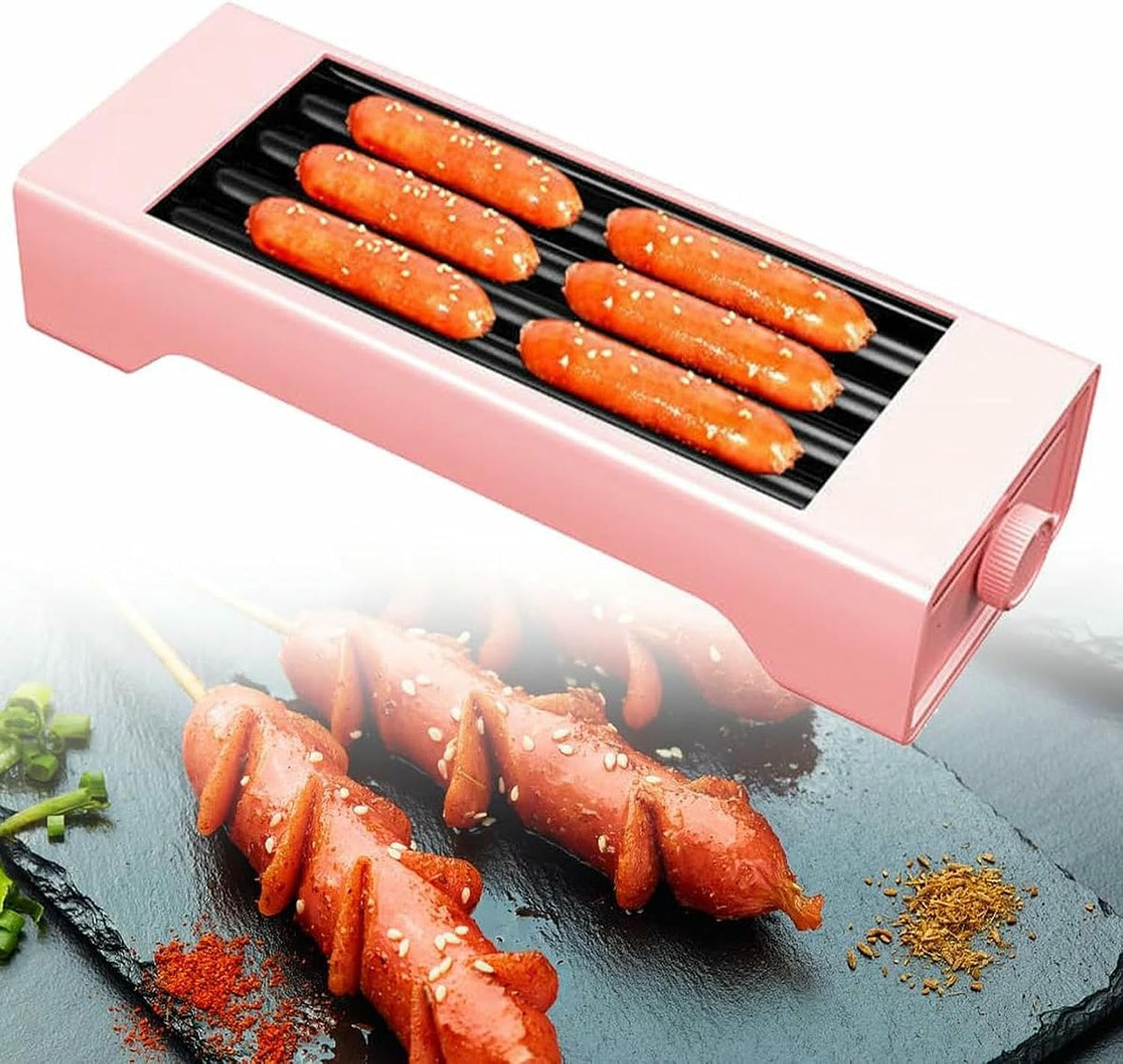 Aparatura do hot dogów, SaryEdge, 42 x 12 x 9 cm, 340 W, 1,25 kg, Srebrny, stal nierdzewna, funkcja grilla