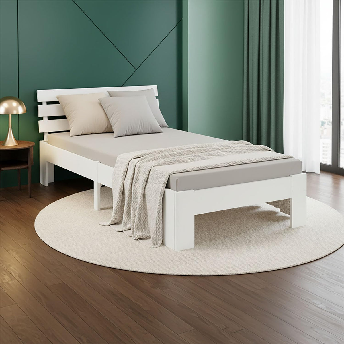 Homestyle4u, Materac, 90 x 200 cm, Biały, MDF