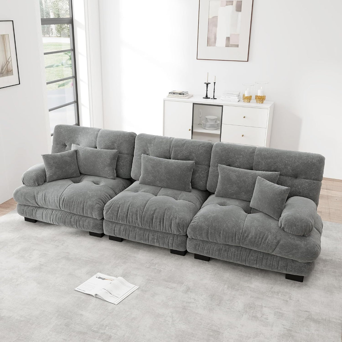 Arhatreya, Sofa, Szary, 3-osobowa, modułowa konstrukcja