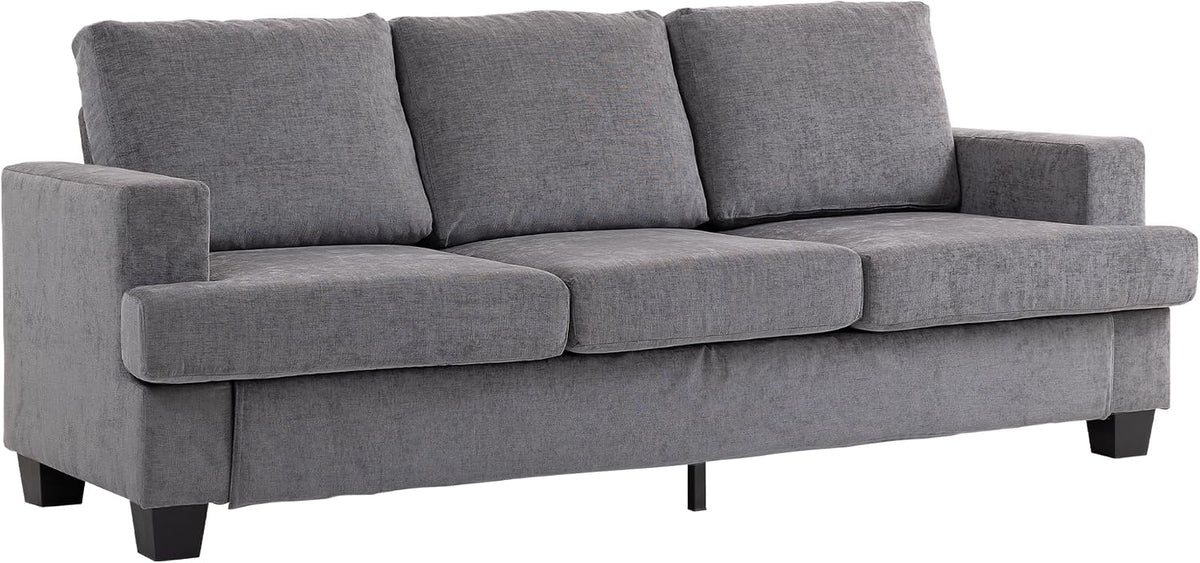 Sofa, HOMCOM, 213 x 82 x 90 cm, Szary, 3-osobowa