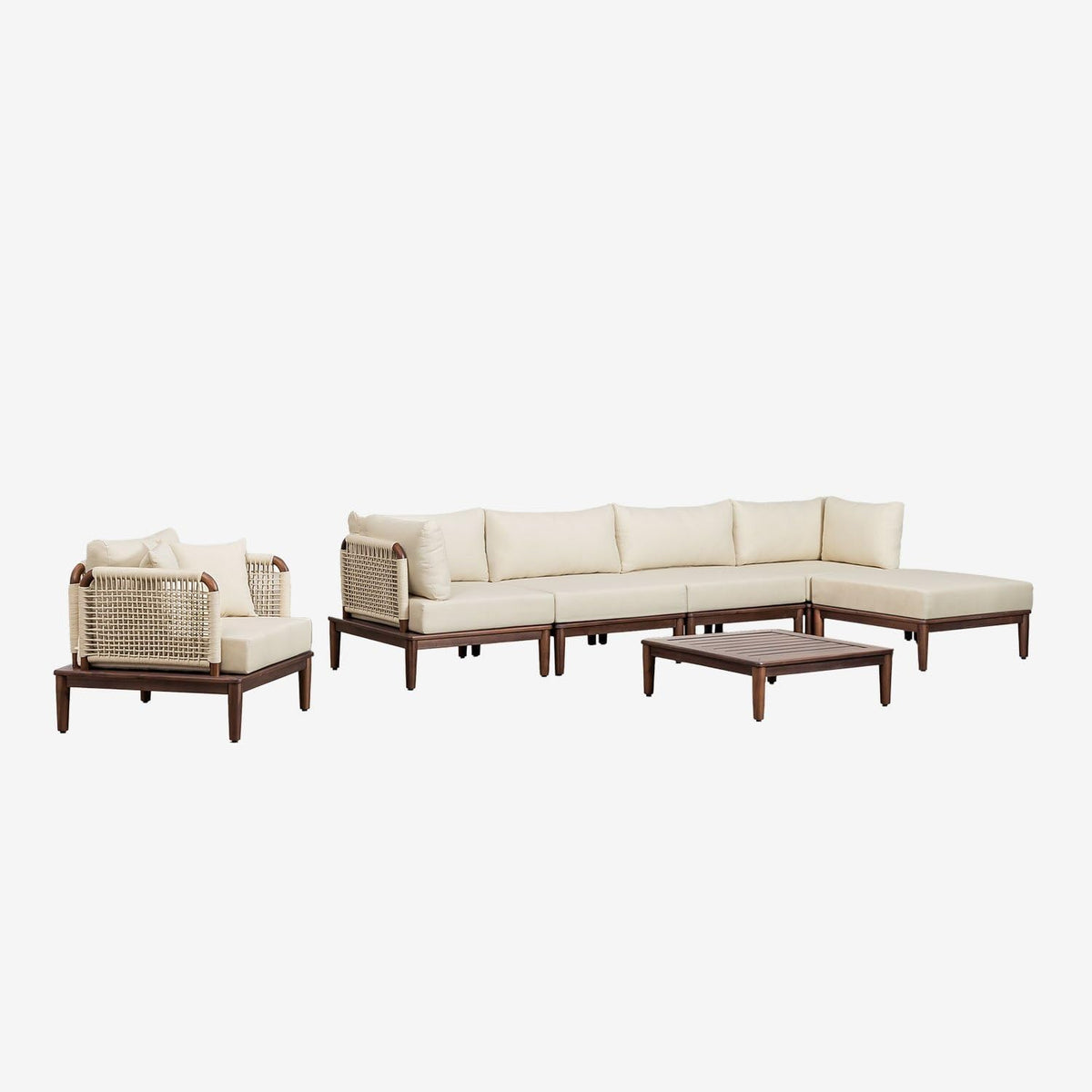 Sofa, SKLUM, Beżowy/Biały, modułowa konstrukcja