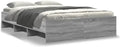 Rama łóżka, Homgoday, 120 x 200 cm, Szary/Brązowy
