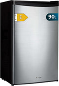 Cecotec, Minilodówka, 90 l, 83 cm, Srebrny, stal nierdzewna, miejsce do przechowywania