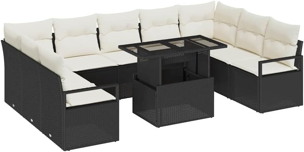 Ławki, vidaXL, 100 x 55 x 73 cm, 77 kg, Czarny/Beżowy, lite drewno, miejsce do przechowywania, modułowa konstrukcja, ochrona UV