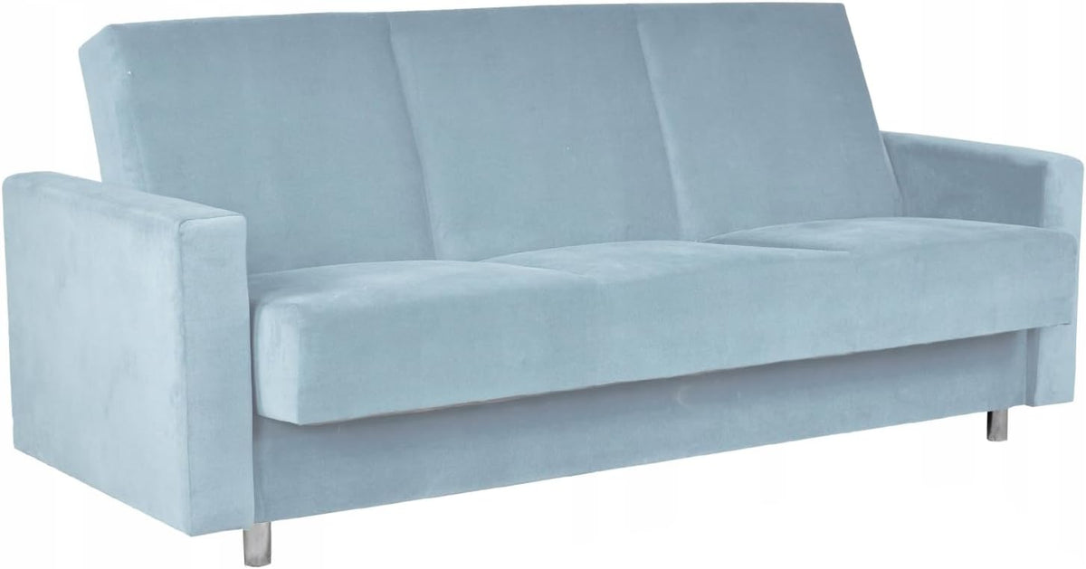 Family Meble, Sofa rozkładana, 185 cm, Niebieski, funkcja spania