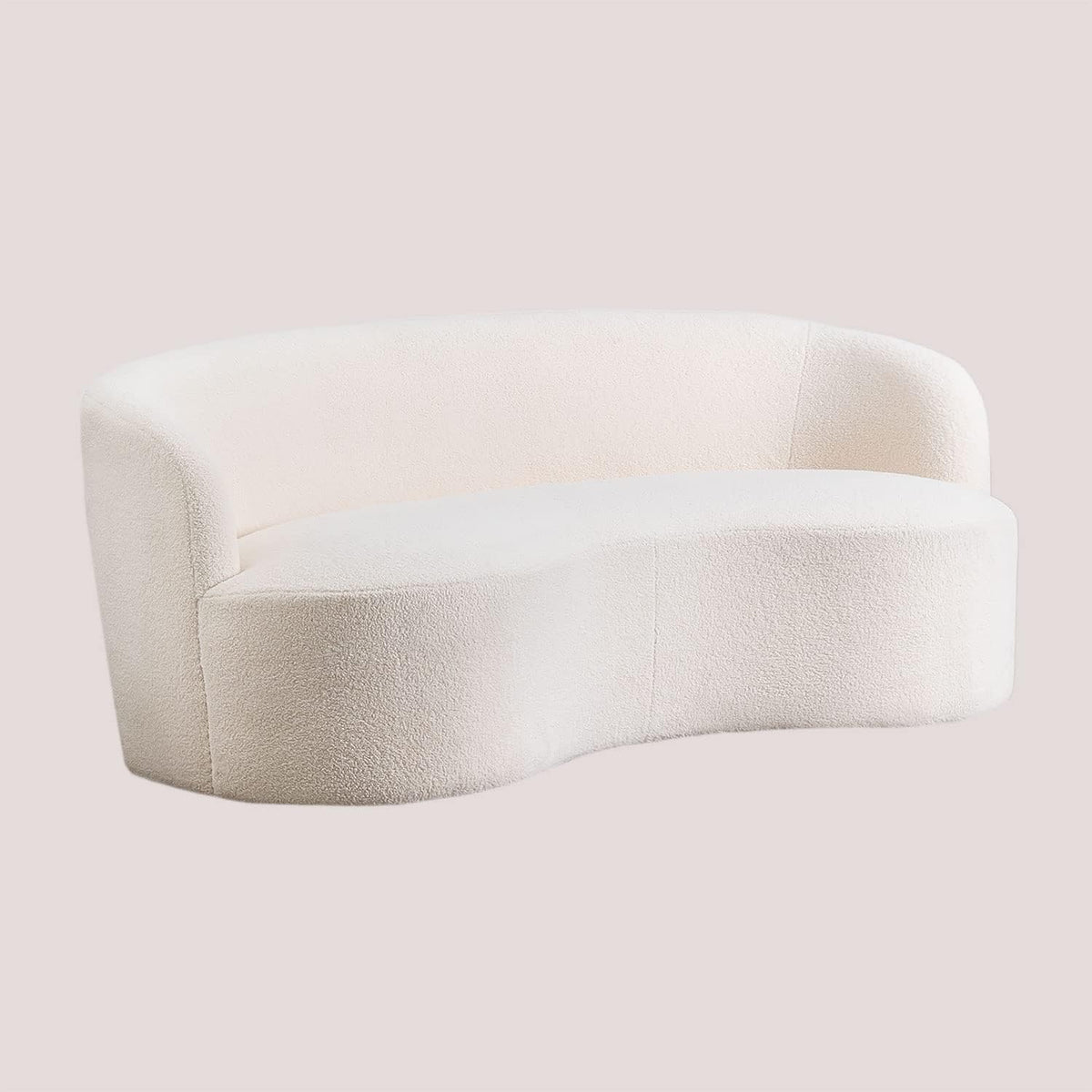 Sofa, SKLUM, 72,5 cm, Biały, 3-osobowa
