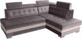 Robin, Sofa narożna, 240 cm, Szary/Beżowy, funkcja spania
