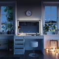 Vicco, Toaletki, 120 cm, 30,4 kg, Biały/Złoty, płyta wiórowa, oświetlenie LED