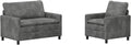 Sofa, vidaXL, 76 x 81 x 87,5 cm, Szary, metal, 1-osobowa