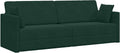 Sofa, vidaXL, 200 cm, Zielony, aksamit, funkcja spania