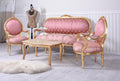 Sofa, PALAZZO INT, 45 cm, Różowy/Złoty