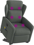 Fotel, vidaXL, 78x95x100 cm, 5 V, Szary, metal, USB, pilot zdalnego sterowania