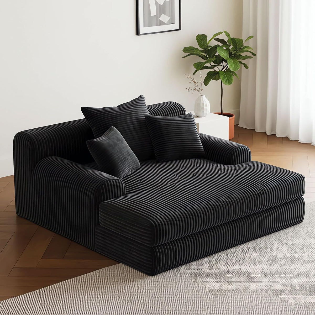 Sofa, GASLIKE, 150 cm, Czarny/Biały, sztruks, 2-osobowy