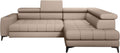 DomiMeble, Sofa narożna, 100 cm, 5 W, Beżowy/Brązowy, MDF, funkcja spania