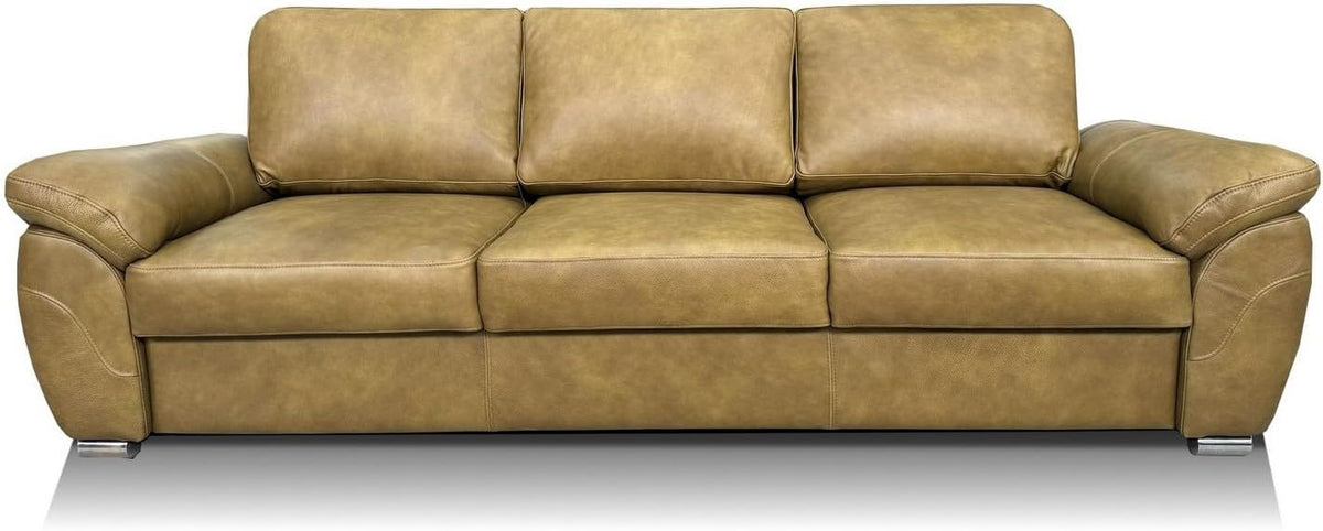 Sofa, Quattro Meble, 230 cm, Brązowy/Pomarańczowy, 3-osobowa, funkcja spania