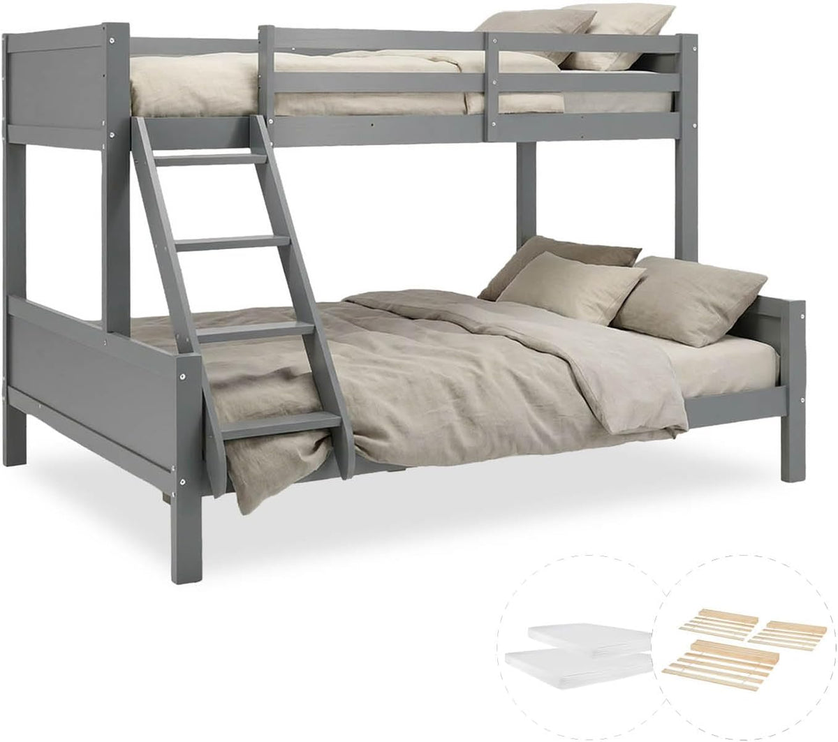 Homestyle4u, Materac, 90 x 200 cm, 25 kg, Szary, miejsce do przechowywania