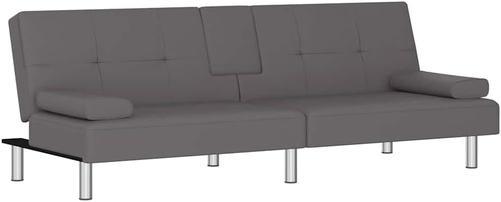 Sofa, pokgdf, 200 x 89 x 70 cm, Szary, metal, regulowane oparcie, składana konstrukcja, USB