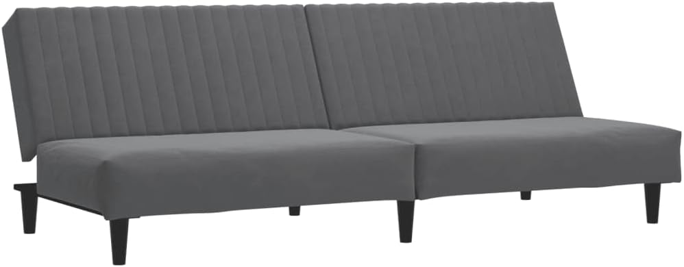 Sofa, pokgdf, 2 W, Szary, 2-osobowa, funkcja spania, składana konstrukcja, 2 w 1