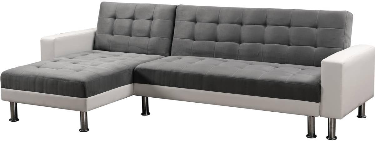 Sofa narożna, Habitat et Jardin, 147 x 82 cm, Biały/Szary