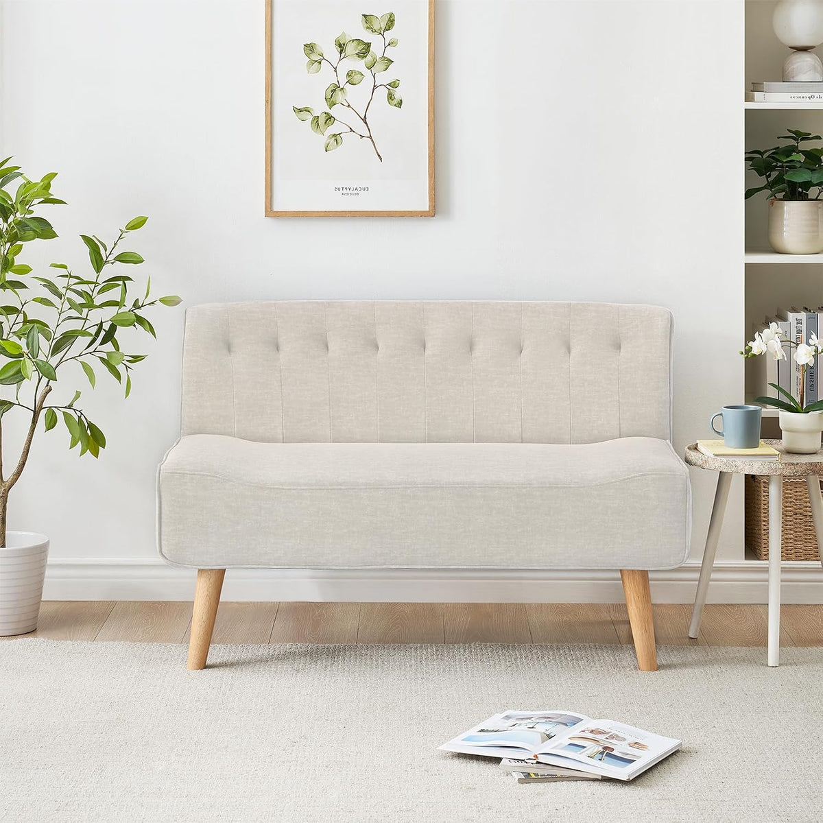 Sofa, Litake, 117 x 56 x 78 cm, Beżowy, 2-osobowa