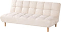 Beliani, Sofa rozkładana, 190x53 cm, Biały/Beżowy, 2-osobowa, funkcja spania, miejsce do przechowywania