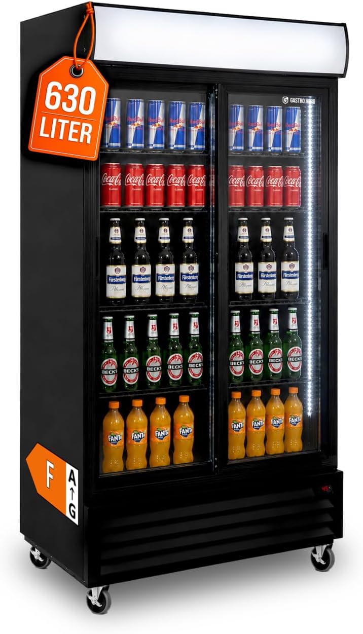 Lodówka, GastroHero, 630 l, 925 x 695 x 1950 mm, 175 W, Czarny