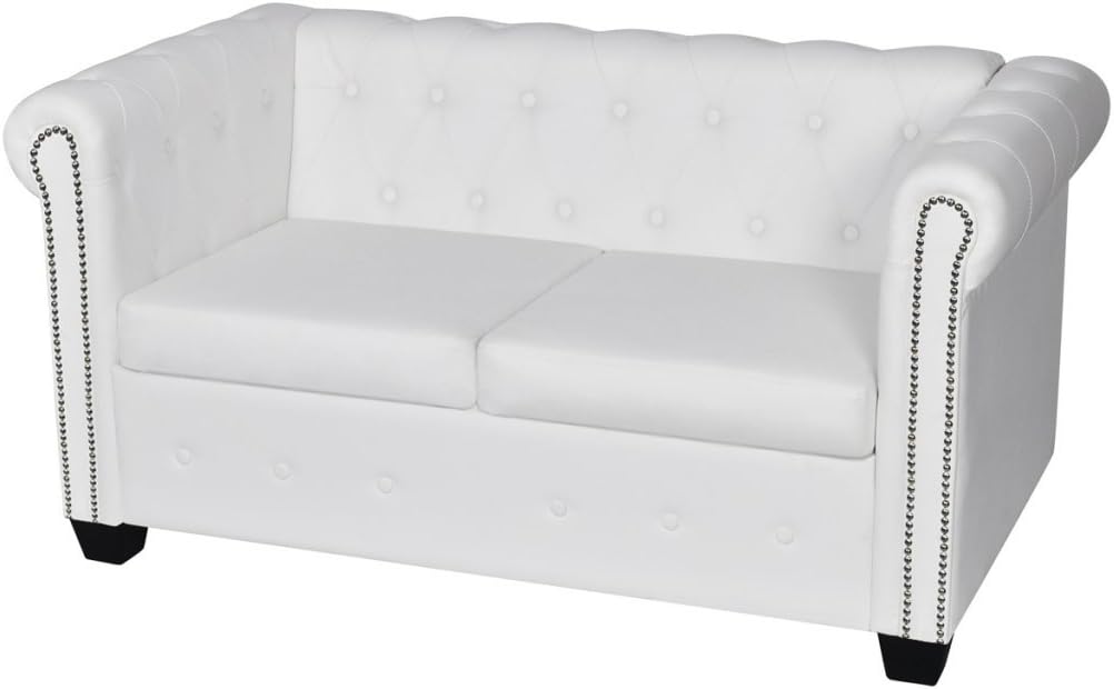 Sofa, Festnight, Biały, 2-osobowa