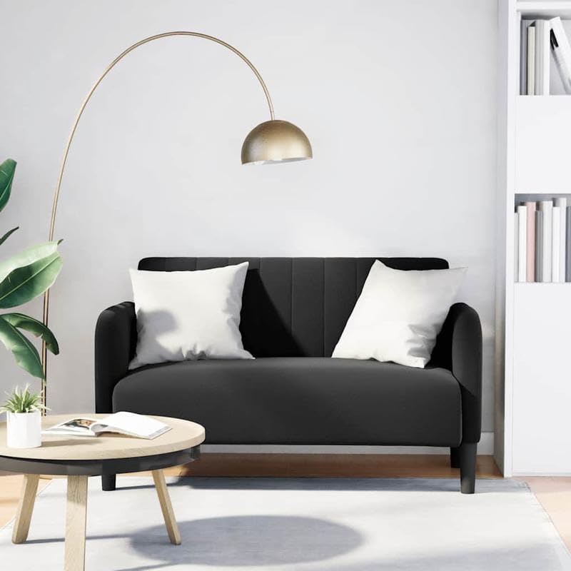 Sofa, Eleganz, 109 cm, Czarny, aksamit