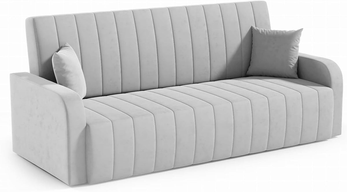 LIKMA, Sofa, 214 cm, Szary, funkcja spania