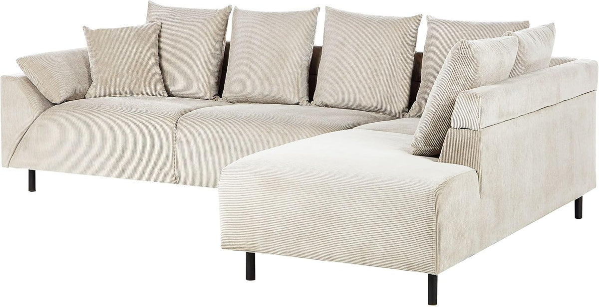 Sofa, Beliani, 208x52 cm, Beżowy, sztruks