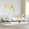 Tonture, Sofa, 90 x 200 cm, 2 W, Biały, lite drewno, funkcja spania, 2 w 1