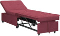 Sofa, vidaXL, 194 x 50 x 82 cm, Czerwony, aksamit, regulowane oparcie