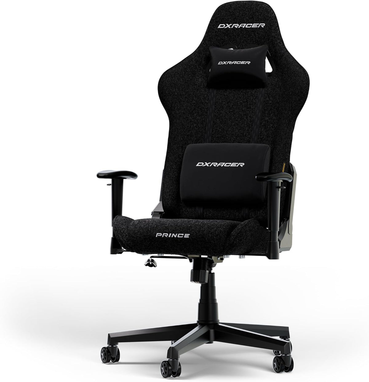 Fotel gamingowy, DXRacer, 185 cm, Czarny, regulowane oparcie