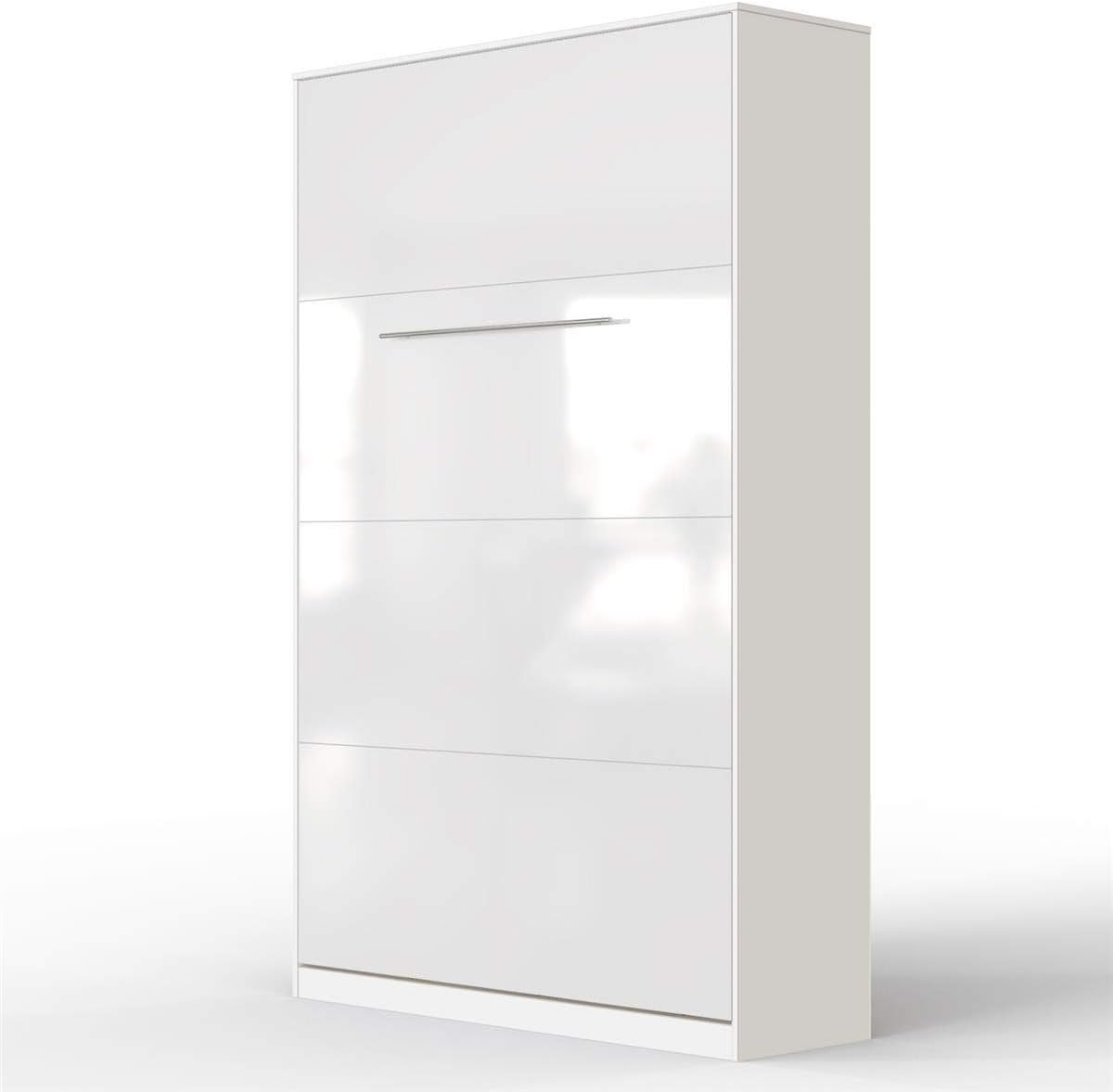 Łóżko z materacem, SMARTBett, 120 x 200 cm, Biały, miejsce do przechowywania, składana konstrukcja