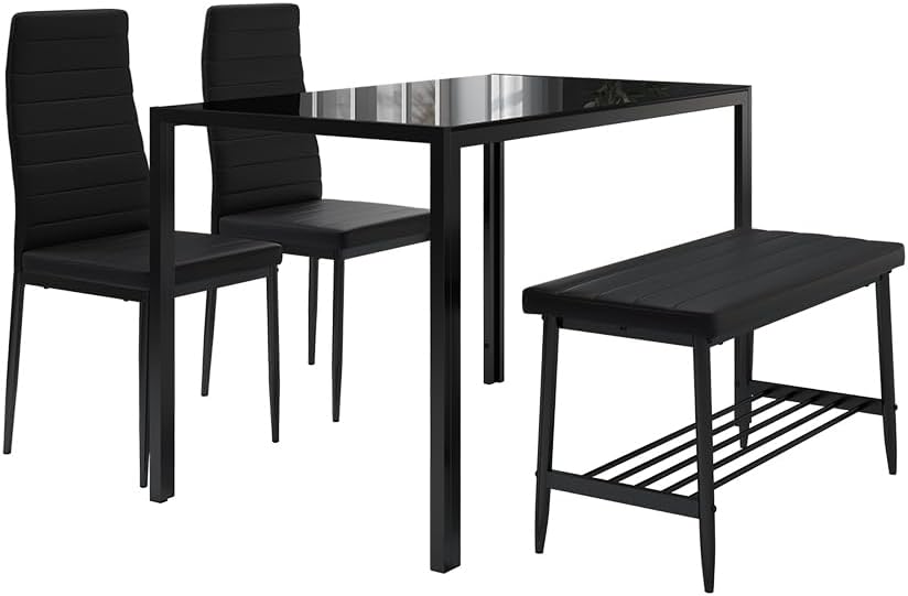 Vicco, Zestawy jadalniane, 120 x 70 cm, 35.3 kg, Czarny
