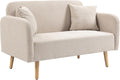 HOMCOM, Sofa, 130 x 70 x 80 cm, Beżowy, 2-osobowa