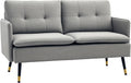 HOMCOM, Sofa, 139 x 68 x 76 cm, 80 W, Szary, 2-osobowa