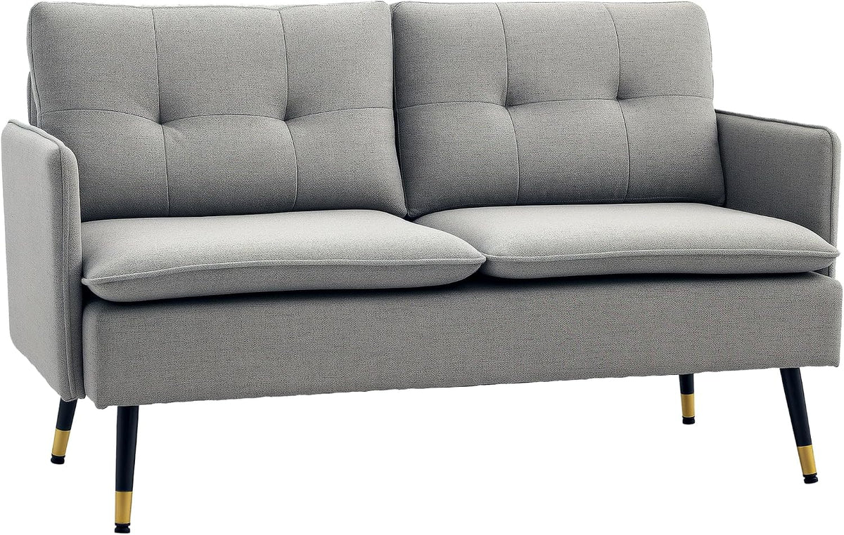 HOMCOM, Sofa, 139 x 68 x 76 cm, 80 W, Szary, 2-osobowa