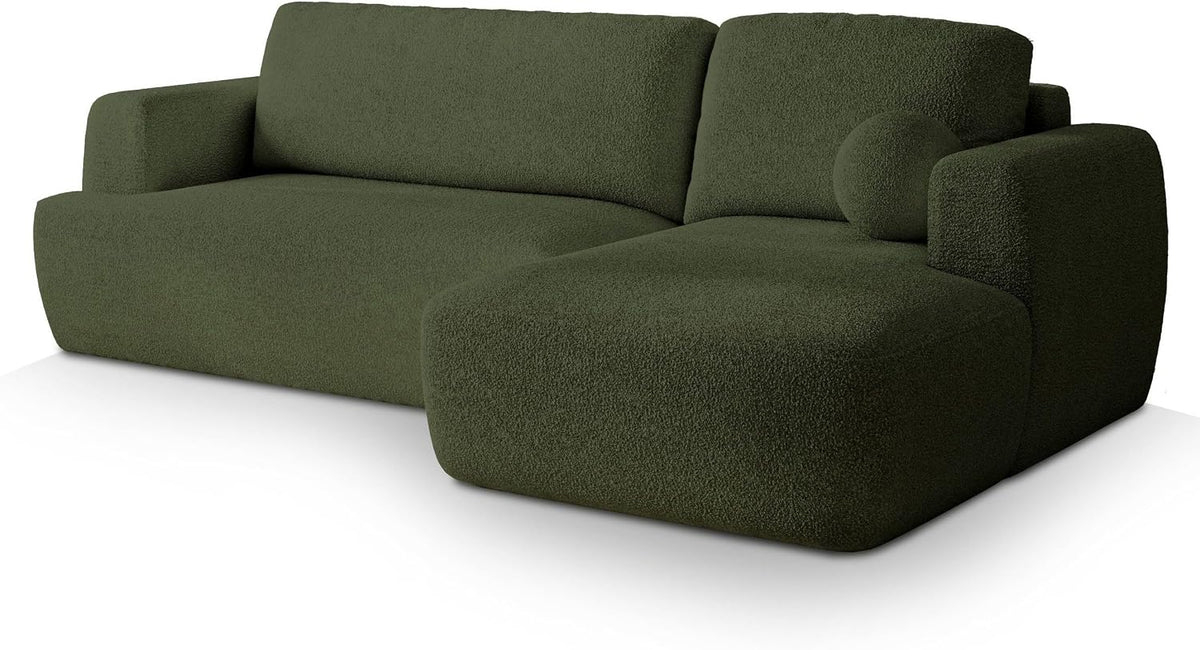 Sofa rozkładana, Masseno, 130x200 cm, Zielony, płyta wiórowa, funkcja spania, miejsce do przechowywania