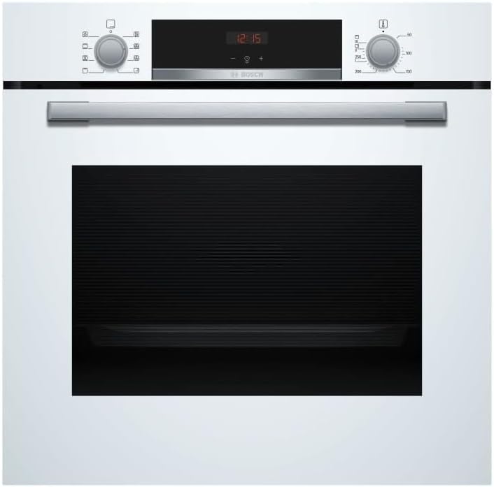 Bosch, Piekarnik do zabudowy, HBA553BV3F, 2200 W, 56 cm, 71 l, Biały / Czerwony, oświetlenie LED, funkcja grilla