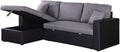 Sofa narożna, Habitat et Jardin, 221 x 145 x 85 cm, Szary/Czarny