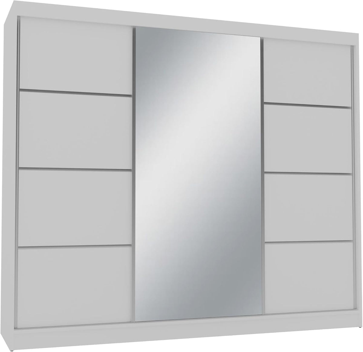 Szafa do sypialni, Generisch, 250 x 200 x 61 cm, Biały, aluminium