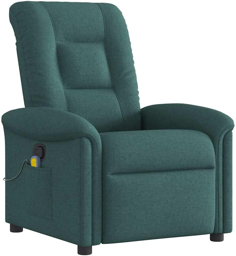 Fotel, vidaXL, 77 x 91,5 x 96 cm, 5 V, Zielony, metal, USB, pilot zdalnego sterowania