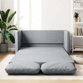 Runheo, Sofa, 112 x 174 x 55 cm, 2 W, Szary, metal, 2-osobowa, funkcja spania, składana konstrukcja, 2 w 1