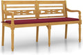 Ławka, HGBNMER, 150 cm, Czerwony, lite drewno